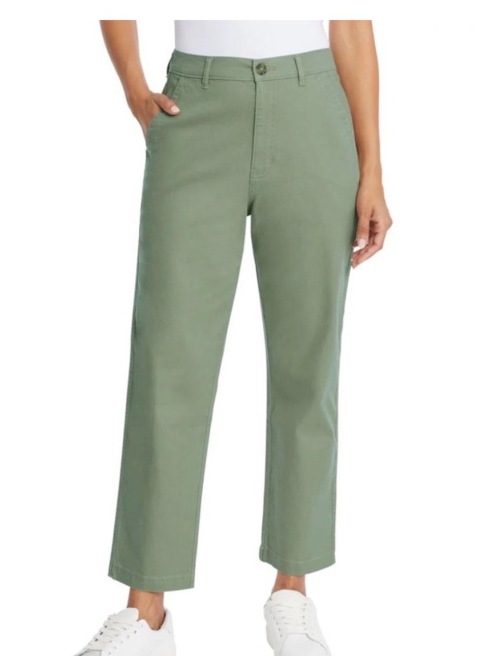 GH Bass & co ladies chino ankle pants green size 6 new